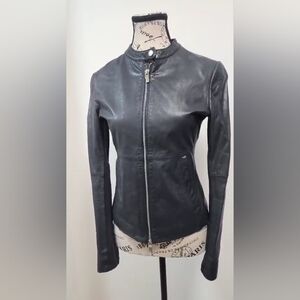 Armani Jeans Leather and Cotton jacket US4 EU40